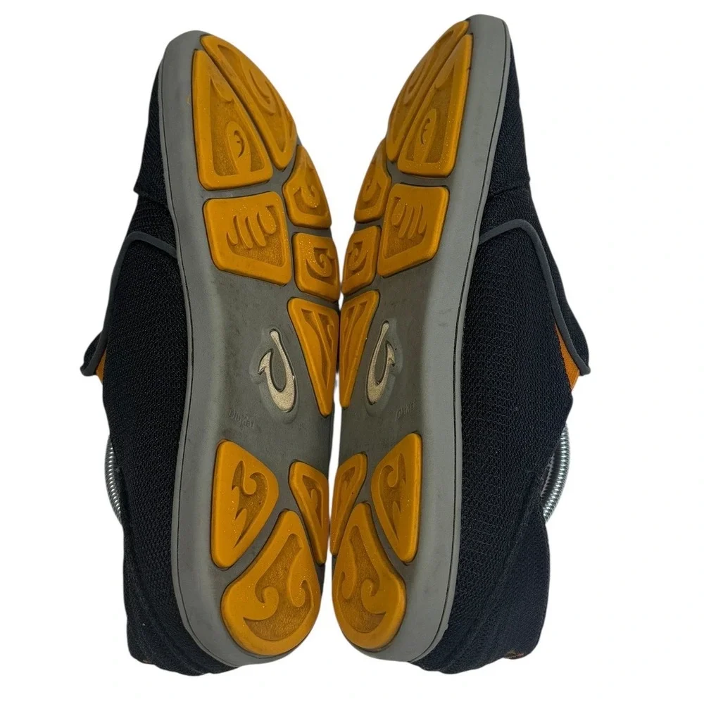 OluKai Nohea Mesh Mens Black Shadow Slip On Shoes‎ 10188-4242 Size 11 Loafers